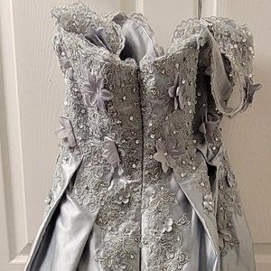 Silver formal dress
